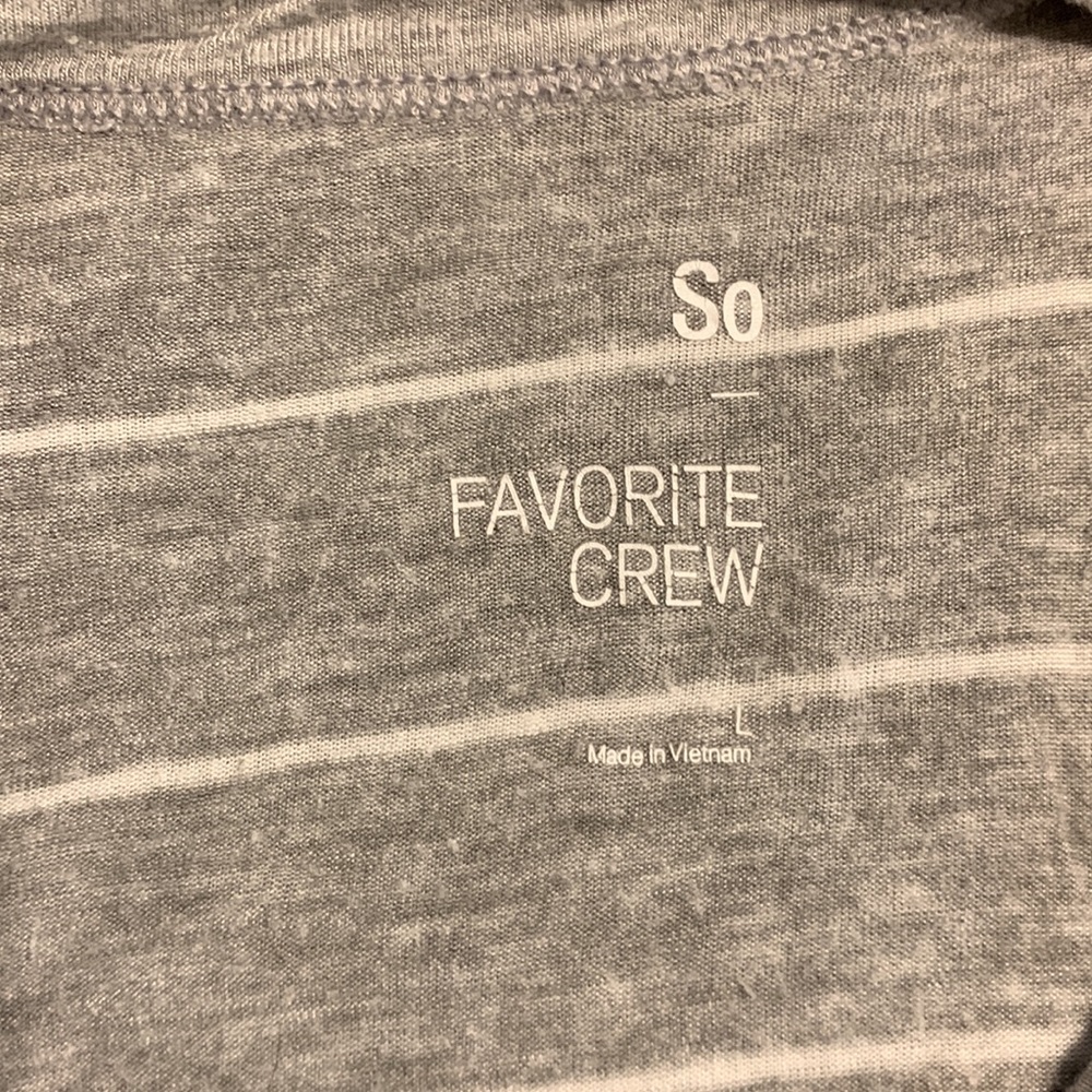 Gray T-Shirt. With White Stripes - Picture 3 of 3